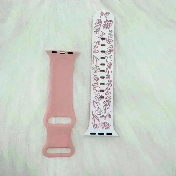 Pink Dream Bundle Dual Power pouch Wristlet w/ Pink Floral Band for Apple Watch - Picture 8 of 10